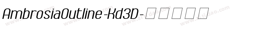 AmbrosiaOutline-Kd3D字体转换
