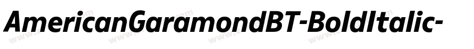 AmericanGaramondBT-BoldItalic字体转换