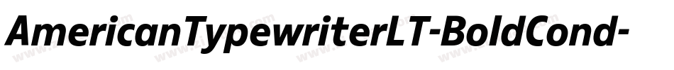 AmericanTypewriterLT-BoldCond字体转换