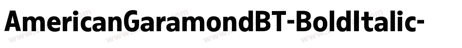 AmericanGaramondBT-BoldItalic字体转换