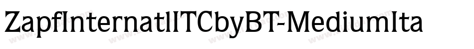ZapfInternatlITCbyBT-MediumItal字体转换