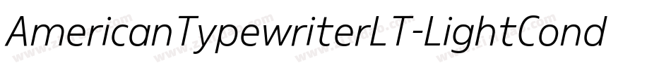 AmericanTypewriterLT-LightCond字体转换