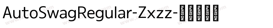 AutoSwagRegular-Zxzz字体转换
