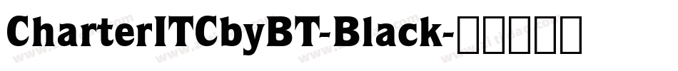 CharterITCbyBT-Black字体转换