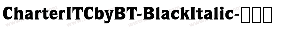 CharterITCbyBT-BlackItalic字体转换