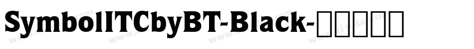 SymbolITCbyBT-Black字体转换