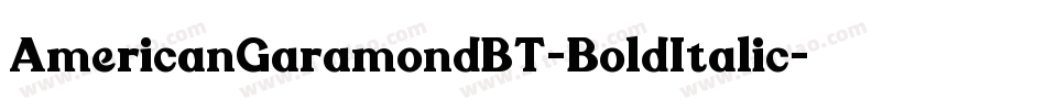 AmericanGaramondBT-BoldItalic字体转换