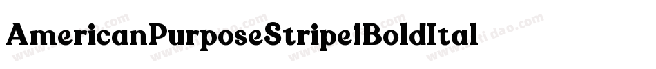 AmericanPurposeStripe1BoldItalic-OYB6字体转换