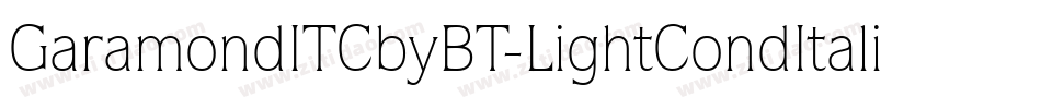 GaramondITCbyBT-LightCondItalic字体转换