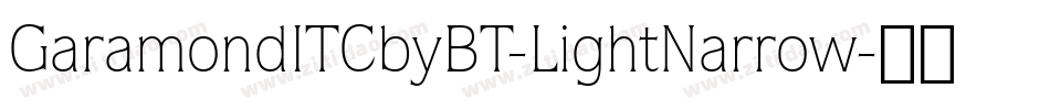 GaramondITCbyBT-LightNarrow字体转换