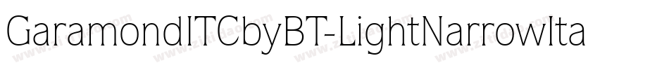 GaramondITCbyBT-LightNarrowItal字体转换