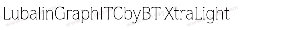 LubalinGraphITCbyBT-XtraLight字体转换