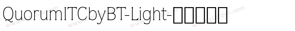 QuorumITCbyBT-Light字体转换