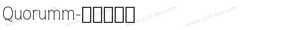 Quorumm字体转换