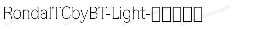 RondaITCbyBT-Light字体转换