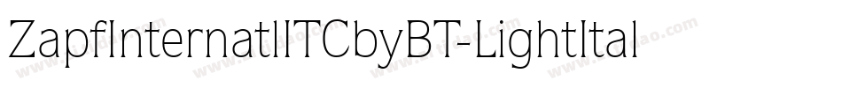ZapfInternatlITCbyBT-LightItal字体转换