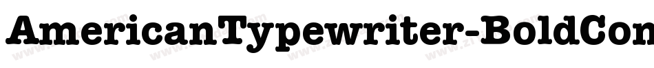 AmericanTypewriter-BoldCond字体转换