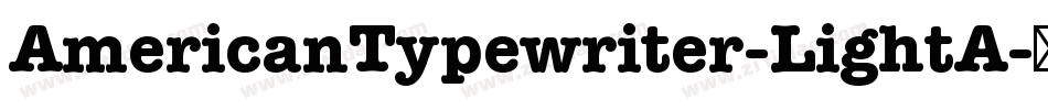 AmericanTypewriter-LightA字体转换