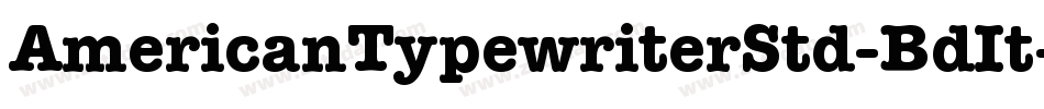 AmericanTypewriterStd-BdIt字体转换