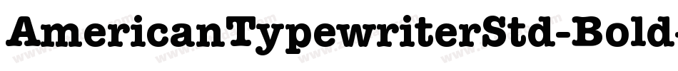 AmericanTypewriterStd-Bold字体转换