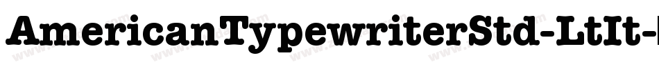 AmericanTypewriterStd-LtIt字体转换