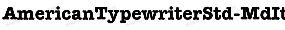 AmericanTypewriterStd-MdIt字体转换