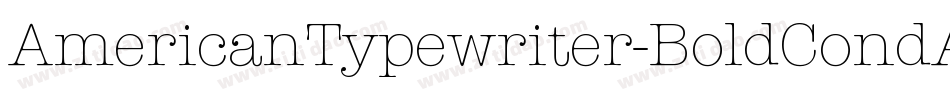 AmericanTypewriter-BoldCondA字体转换