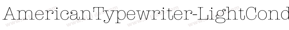 AmericanTypewriter-LightCondA字体转换