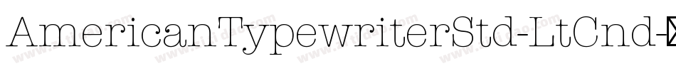 AmericanTypewriterStd-LtCnd字体转换