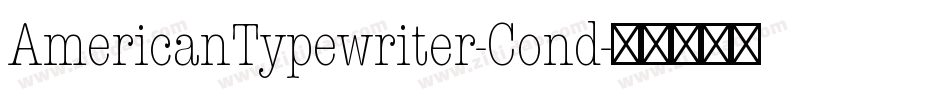 AmericanTypewriter-Cond字体转换