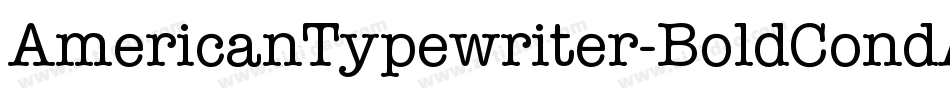 AmericanTypewriter-BoldCondA字体转换