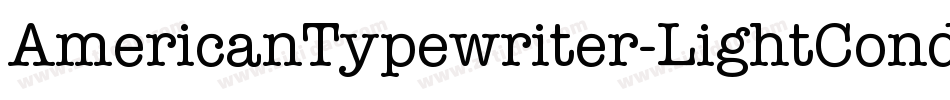 AmericanTypewriter-LightCond字体转换