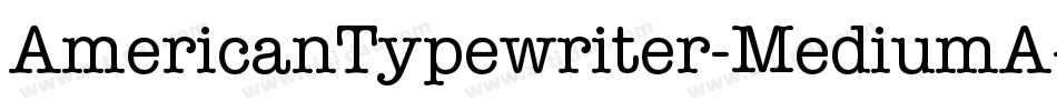 AmericanTypewriter-MediumA字体转换