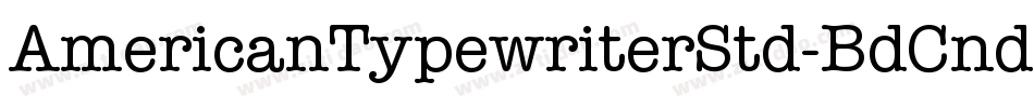 AmericanTypewriterStd-BdCnd字体转换