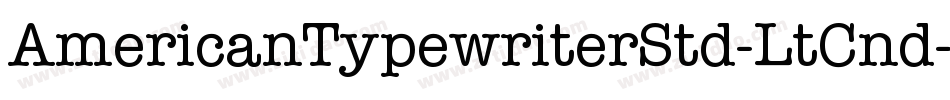 AmericanTypewriterStd-LtCnd字体转换