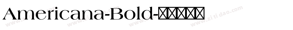 Americana-Bold字体转换