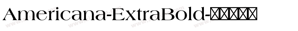 Americana-ExtraBold字体转换