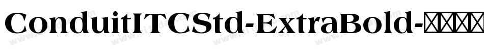 ConduitITCStd-ExtraBold字体转换