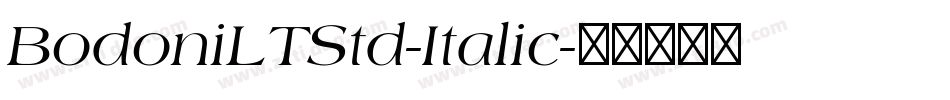 BodoniLTStd-Italic字体转换