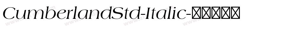 CumberlandStd-Italic字体转换
