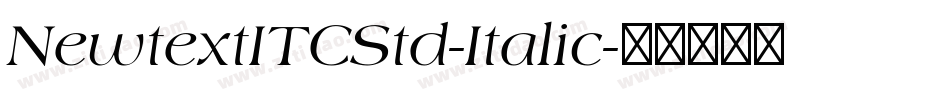 NewtextITCStd-Italic字体转换
