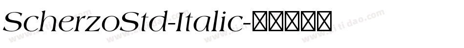 ScherzoStd-Italic字体转换