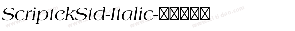 ScriptekStd-Italic字体转换