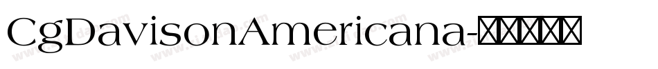 CgDavisonAmericana字体转换
