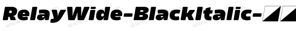 RelayWide-BlackItalic字体转换