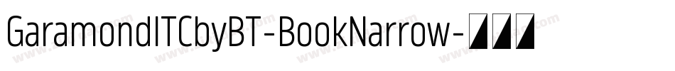 GaramondITCbyBT-BookNarrow字体转换