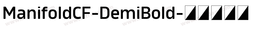 ManifoldCF-DemiBold字体转换