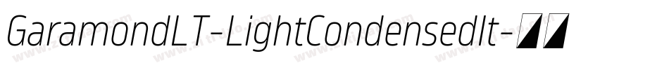 GaramondLT-LightCondensedIt字体转换