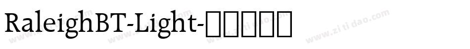 RaleighBT-Light字体转换