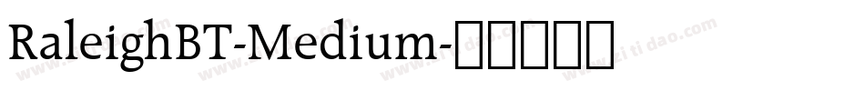 RaleighBT-Medium字体转换